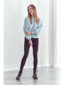 Loose, insulated sweatshirt with leggings, blue FI693 - Online store - Boutique